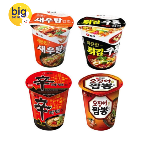 신라면+튀김우동+새우탕+오짬뽕 6입4개(총24개)