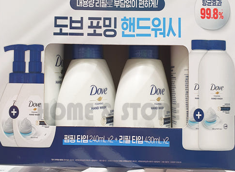  도브 포밍 핸드워시 240ml x 2 + 리필 430ml x 2